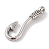 Non-Tarnish 304 Stainless Steel Hook Clasps STAS-C109-07P-2
