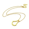 Alloy Teardrop Pendant Necklaces for Women NJEW-G132-01G-2