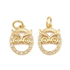 Brass Micro Pave Cubic Zirconia Pendants KK-G544-14G-1
