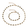 Alloy Enamel Star Link Chain Bracelets & Necklaces Jewelry Sets SJEW-JS01140-1