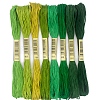 8 Skeins 8 Colors 6-Ply Polyester Embroidery Floss PW-WG88461-05-1
