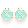 Golden Plated Alloy Enamel Charms ENAM-S118-05X-1