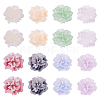 50pcs 5 colors Frosted Resin Flower Cabochons CRES-TA0001-27-9