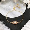 Natural Cultured Freshwater Pearl Slider Bracelets BJEW-JB11215-2