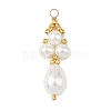 Dyed Glass Pearl Pendants PALLOY-MZ01374-1