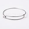 Adjustable 304 Stainless Steel Expandable Bangle Making BJEW-L604-09P-1