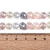 Electroplate Imitation Jade & Opaque & Transparent Glass Beads Strands EGLA-Q135-8MM-A16-5