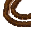 Transparent Frosted Glass Beads Strands GLAA-N072-01A-A19-3