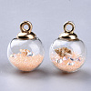 Transparent Glass Globe Pendants GLAA-S181-06J-2