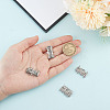 4Pcs 4 Styles Brass Box Clasps KK-DR0001-13-4
