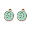 Alloy Enamel Pendants ENAM-S124-01B-15G-1
