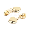 Alloy Zipper Head with Heart Charms PW-WG64625-01-1