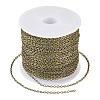 Brass Coated Iron Flat Cable Chains CH-TAC0007-01AB-2