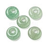 Natural Green Aventurine Donut/Pi Disc Charms G-G142-02H-1