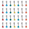105Pcs 7 Colors Glass European Dangle Charms PALLOY-TAC0221-2
