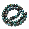 Natural Chrysocolla Beads Strands X-G-R485-10-8mm-2