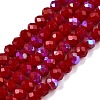 Electroplate Opaque Solid Color Glass Beads Strands EGLA-A044-P4mm-L02-1