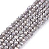 Electroplate Glass Beads Strands EGLA-A044-P1mm-B10-1