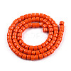Opaque Solid Glass Bead Strands X-GLAA-N047-09-F02-2