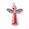 Glass & Alloy Pendants PALLOY-JF03051-3
