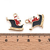 Golden Plated Alloy Enamel Pendants X-ENAM-T009-88-RS-3