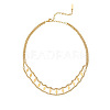 Rhombus Hollow Diamond 304 Stainless Steel Choker Necklaces FS-WGEDF7A-01-5