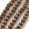 Electroplated Natural Lava Rock Beads Strands G-A251-B01-01A-2