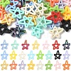 40Pcs 2 Styles Rubberized Style Opaque Acrylic Beads OACR-YW0004-45-1