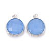 Brass Glass Charms KK-C228-01P-2