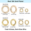 8Pcs 4 Styles Brass Twister Clasps KK-SC0005-68-2