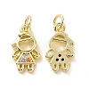 Brass Micro Pave Colorful Cubic Zirconia Pendants KK-E068-VF142-1