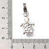 Rack Plating Alloy Rhinestone European Dangle Charms FIND-H005-45-4