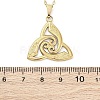 Viking Triskelion Knot 304 Stainless Steel Pendant Necklaces NJEW-M096-32G-3