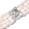 Natural Labradorite Nuggets & Natural Cultured Freshwater Pearl Beads Strands PEAR-N023-01A-17-2