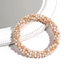 Sparkle Glass Beads Hair Ties PW-WG89862-05-1