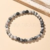 Natural Netstone Bead Stretch Bracelets BJEW-K212-A-021-6