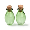 Oval Glass Cork Bottles Ornament LS-AJEW-O032-03F-1