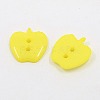 Apple Acrylic Buttons for Clothes Accessories Crafts X-BUTT-E036-07-2