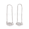 Brass Magnetic Clasp with Cable Safety Chain KK-F839-035P-1