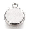 Tarnish Resistant 304 Stainless Steel Pendant Cabochon Settings STAS-K202-03C-P-2