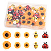 45Pcs 5 Styles Opaque Resin Cabochons CRES-YW0001-36-1