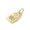 Brass Micro Pave Cubic Zirconia Charms KK-M283-28C-01-2