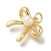 Rack Plating Brass with ABS Plastic Pearl Charms KK-G500-13G-2
