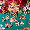 20Pcs 10 Styles Christmas Theme Wood Big Pendants WOOD-TA0001-92-4