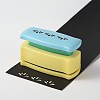 Random Color Rectangle Mini Plastic Craft Edge Punch Sets for Scrapbooking & Paper Crafts AJEW-M009-03-2