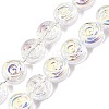 Electroplate Baking Paint Transparent Glass Beads Strands GL-CBA2ED2-05E-1