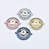 Eco-Friendly Brass Micro Pave Cubic Zirconia Links RB-I078-26-NR-1