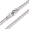 Unisex 304 Stainless Steel Rope Chain Necklaces STAS-D0002-33P-3