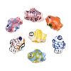 Handmade Fish Porcelain Beads X-PORC-S446-M-4