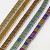 Electroplate Non-magnetic Synthetic Hematite Beads Strands G-J170A-3x3mm-M-1